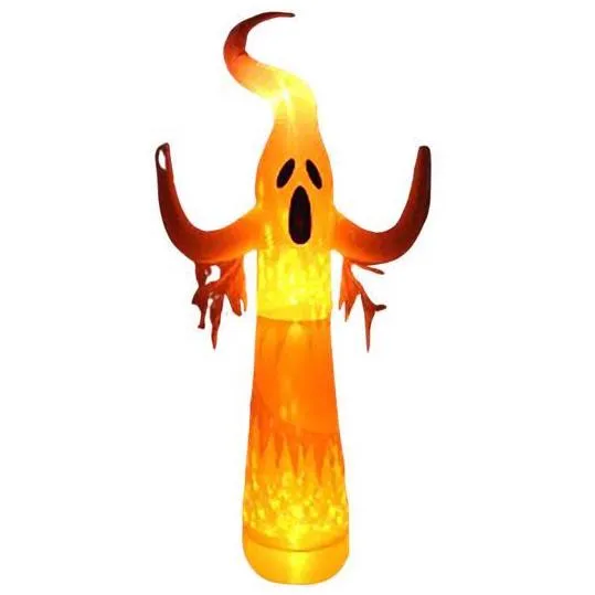 12' Inflatable Light-Up Inferno Ghost