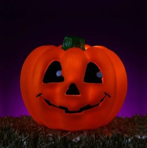 3" Color-Changing Halloween Pumpkin/Skull Tabletop Decoration