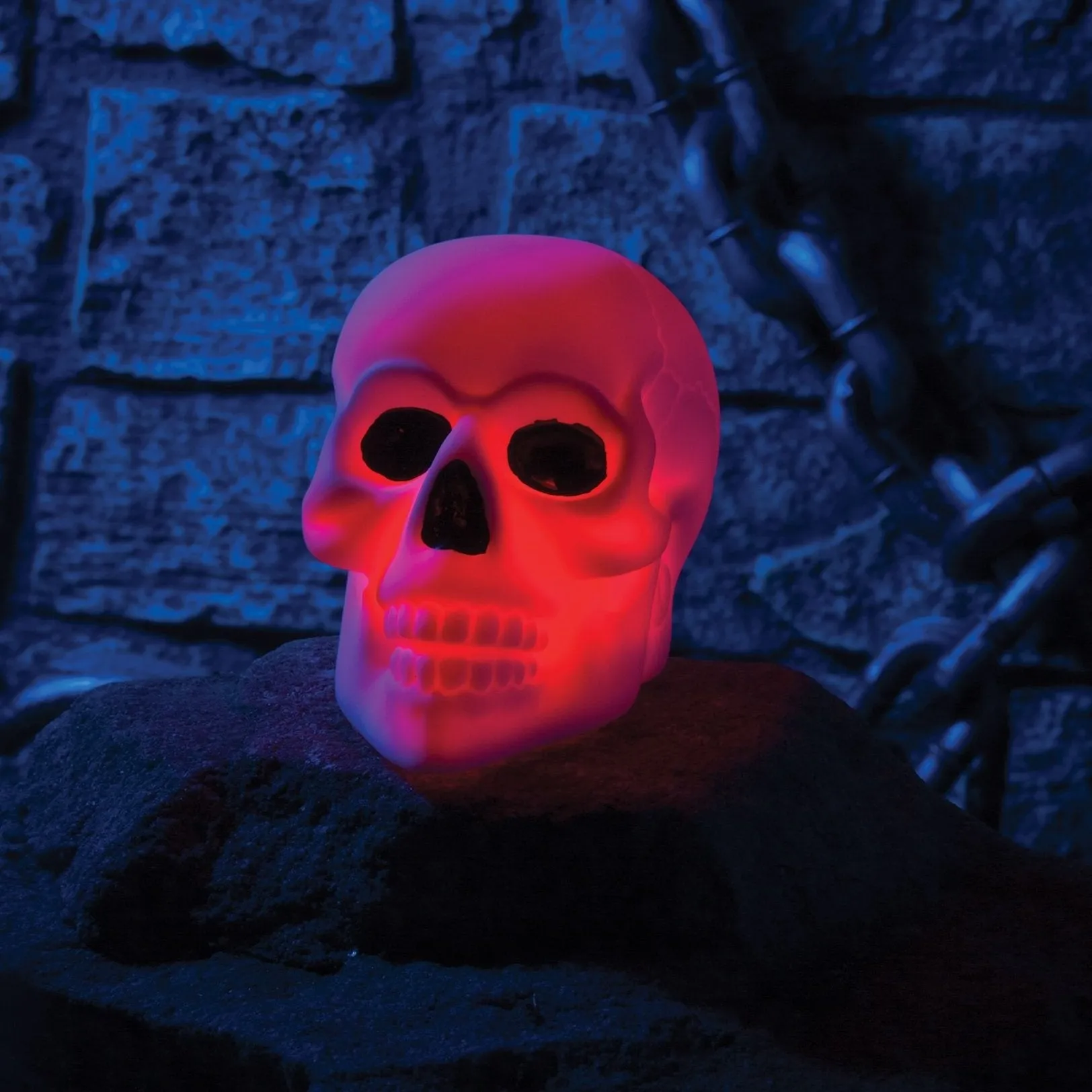 3" Color-Changing Halloween Pumpkin/Skull Tabletop Decoration