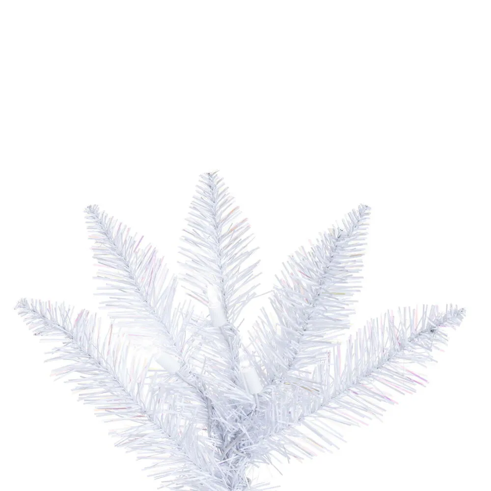 4.5' Sparkle White Spruce Artificial Christmas Tree Pure White LED Lights