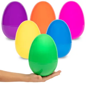 7 Jumbo Unfilled Easter Eggs, 6 Pcs  Empty Plastic Eggs Bulk, Egg Toy Pack, Big