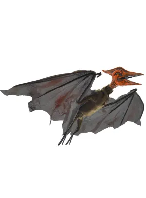 Animated Orange and Black Pterodactyl Dinosaur Halloween Decoration