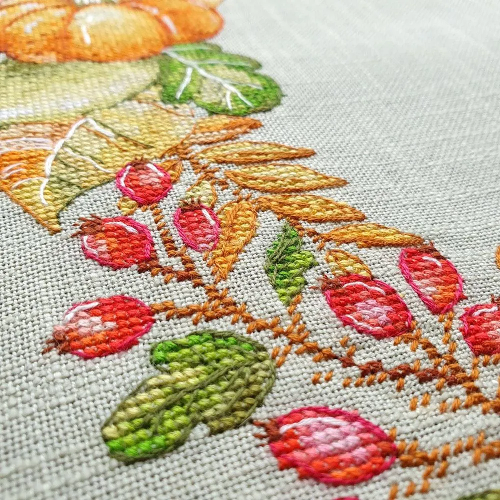 Autumn wreath Cross stitch pattern Fall Cross Stitch pdf Modern cross stitch pattern Pumpkin cross stitch Counted cross stitch Thanksgiving