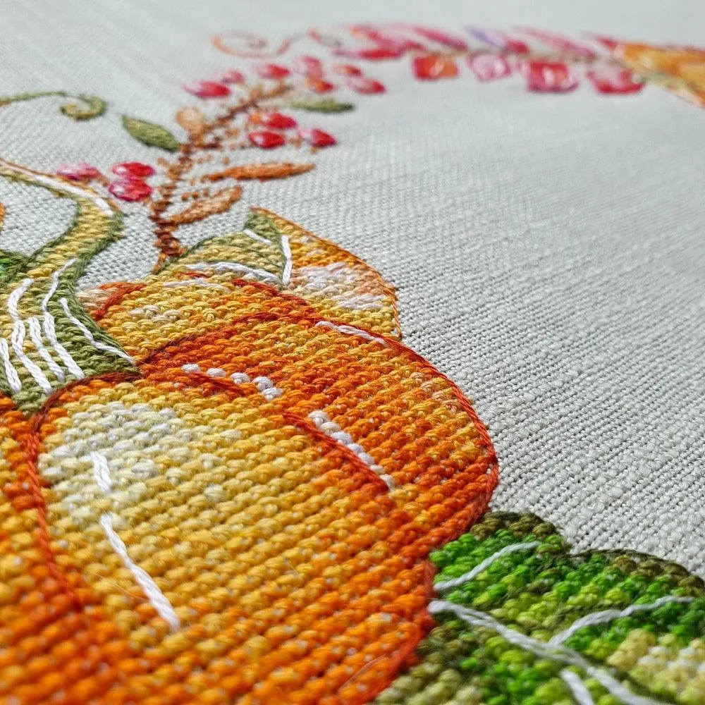 Autumn wreath Cross stitch pattern Fall Cross Stitch pdf Modern cross stitch pattern Pumpkin cross stitch Counted cross stitch Thanksgiving