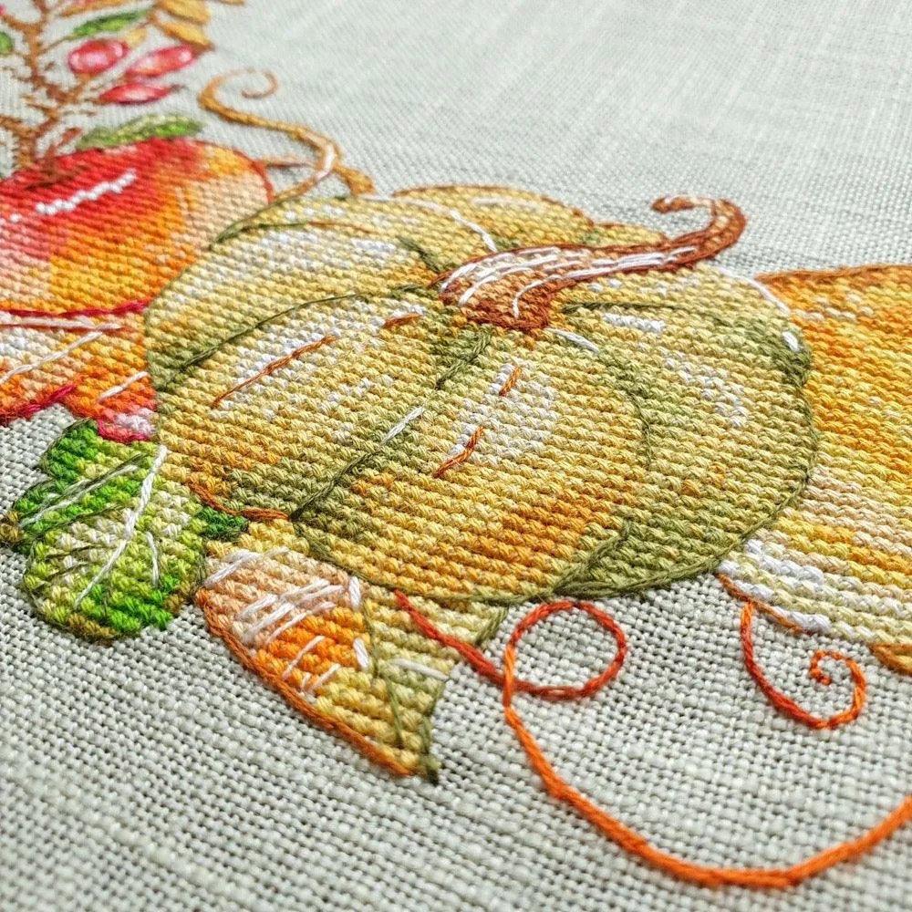 Autumn wreath Cross stitch pattern Fall Cross Stitch pdf Modern cross stitch pattern Pumpkin cross stitch Counted cross stitch Thanksgiving