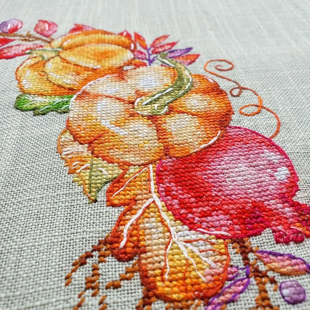 Autumn wreath Cross stitch pattern Fall Cross Stitch pdf Modern cross stitch pattern Pumpkin cross stitch Counted cross stitch Thanksgiving