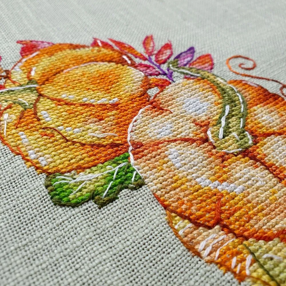 Autumn wreath Cross stitch pattern Fall Cross Stitch pdf Modern cross stitch pattern Pumpkin cross stitch Counted cross stitch Thanksgiving