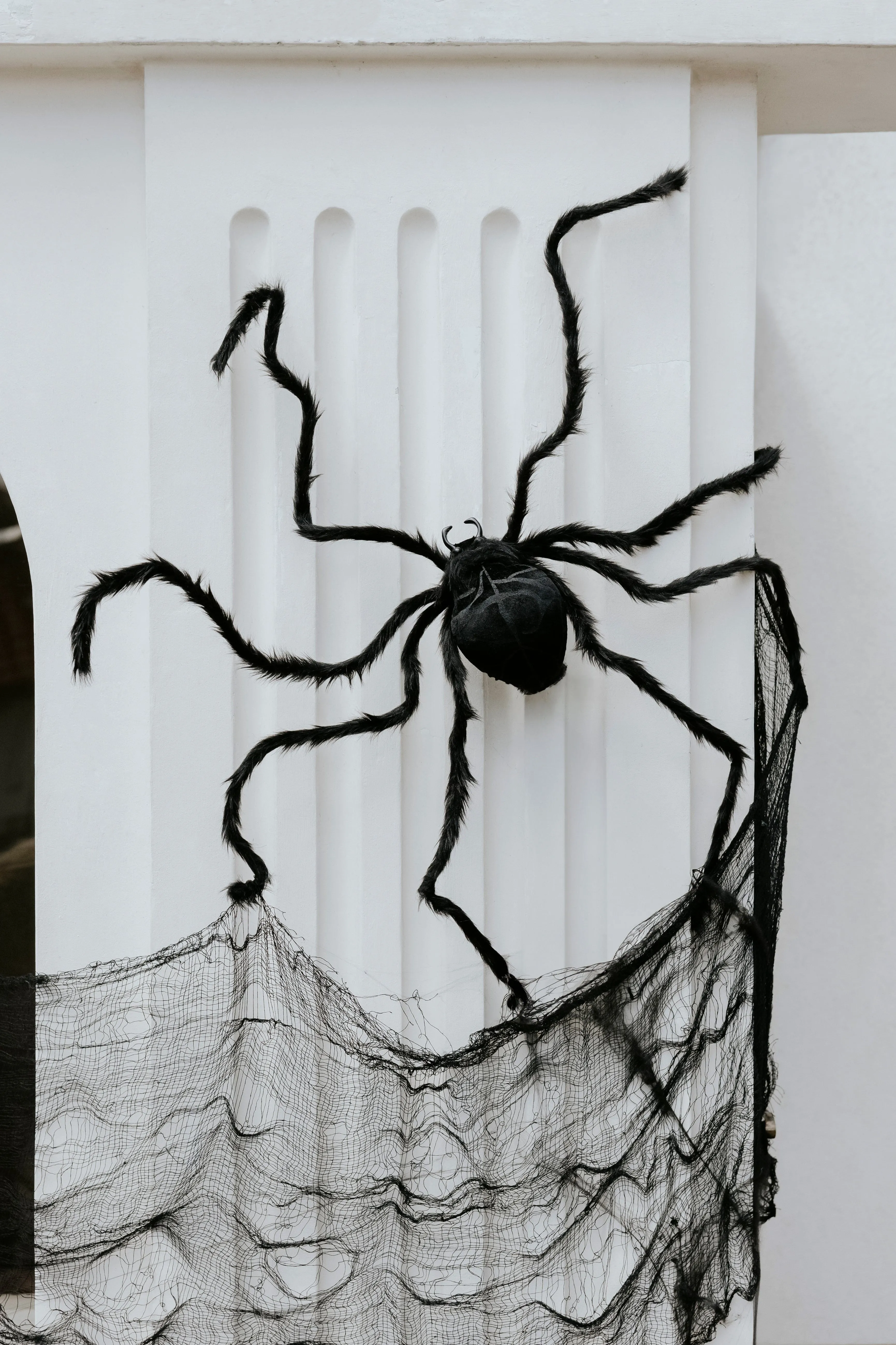 Black Halloween Spiderweb cloth decoration