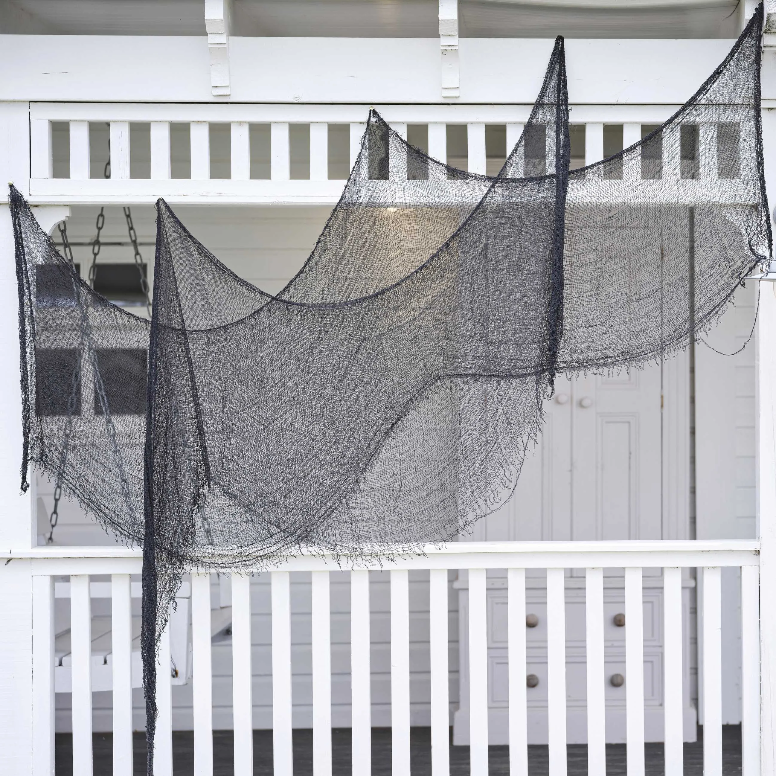 Black Halloween Spiderweb cloth decoration