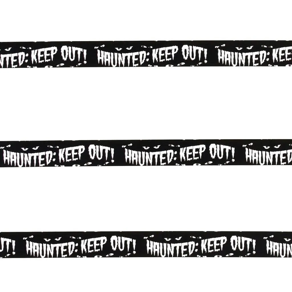 Black Haunted Keep Out! Caution Tape 50ft