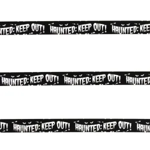 Black Haunted Keep Out! Caution Tape 50ft
