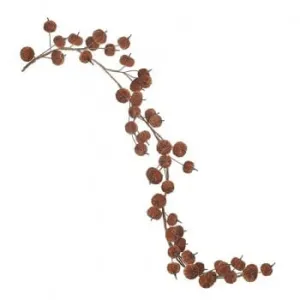 Brown Velvet Pumpkin Garland Halloween Decoration