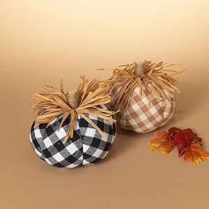 Buffalo Check Fabric Harvest Pumpkins