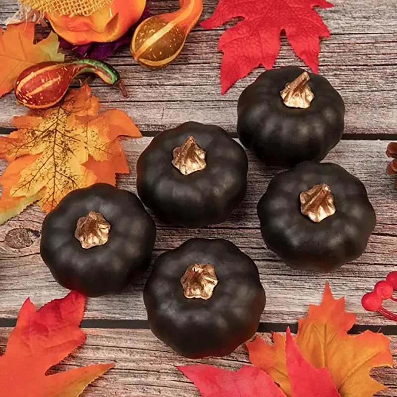 Bulk 12pcs Halloween Artificial Pumpkins Vegetables Centerpiece Mantel Crafts Wholesale