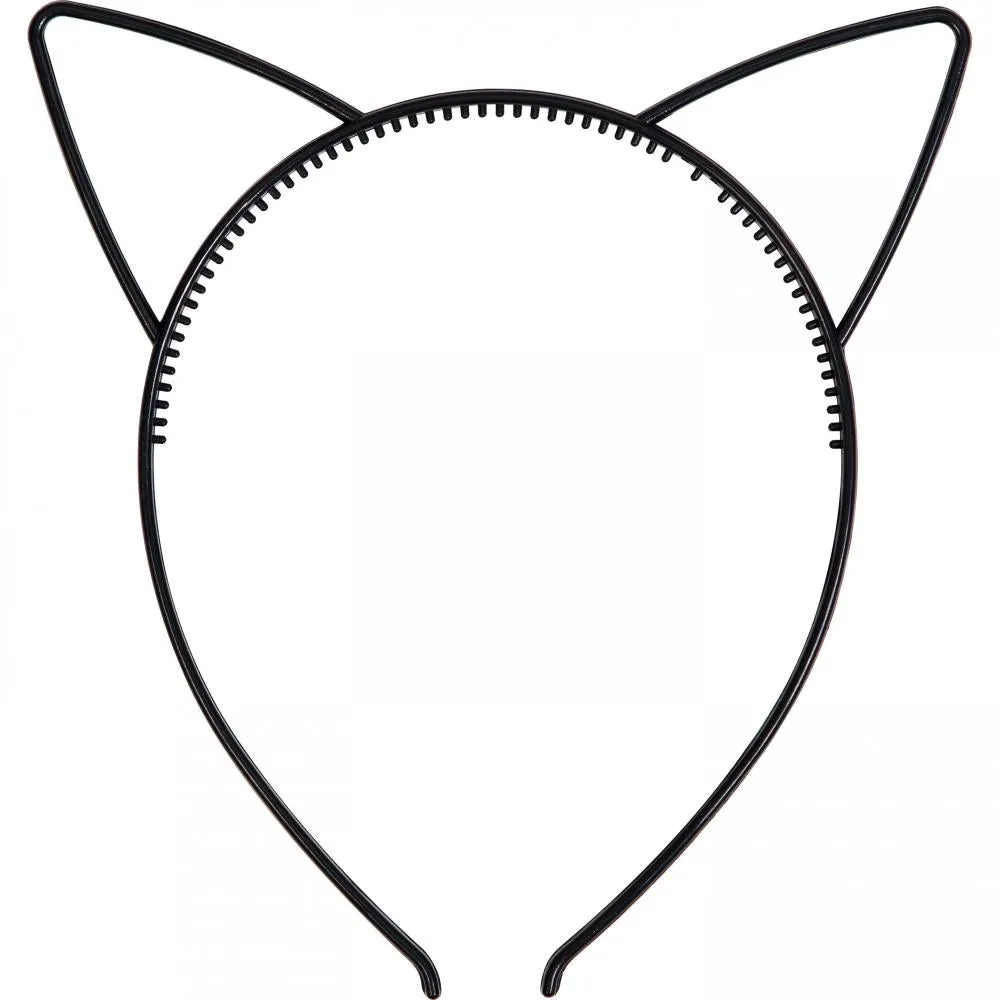 Bulk Halloween Cat Ears Plastic Headband (Case of 48)