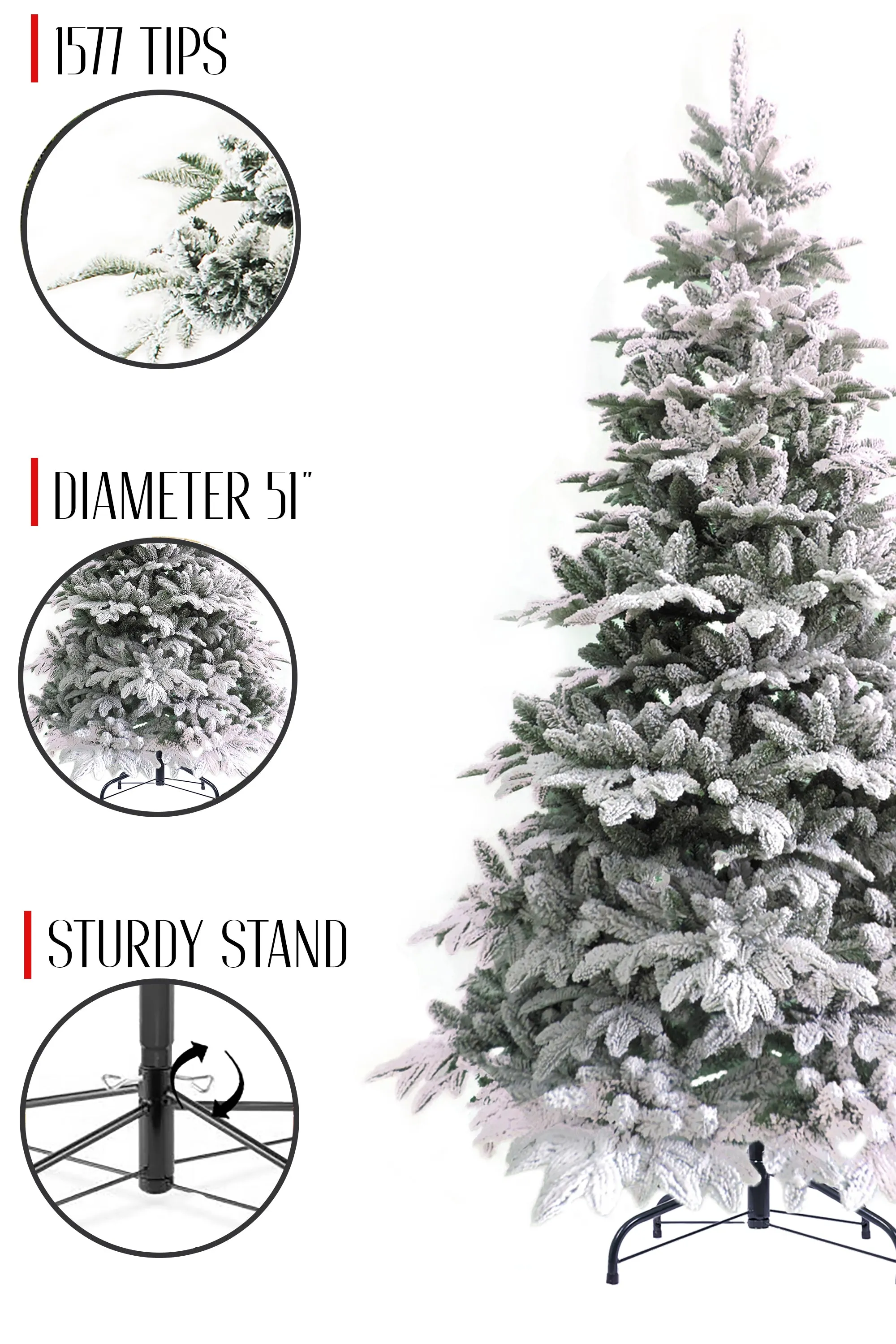 Calgary Spruce Snow Flocked Christmas Tree