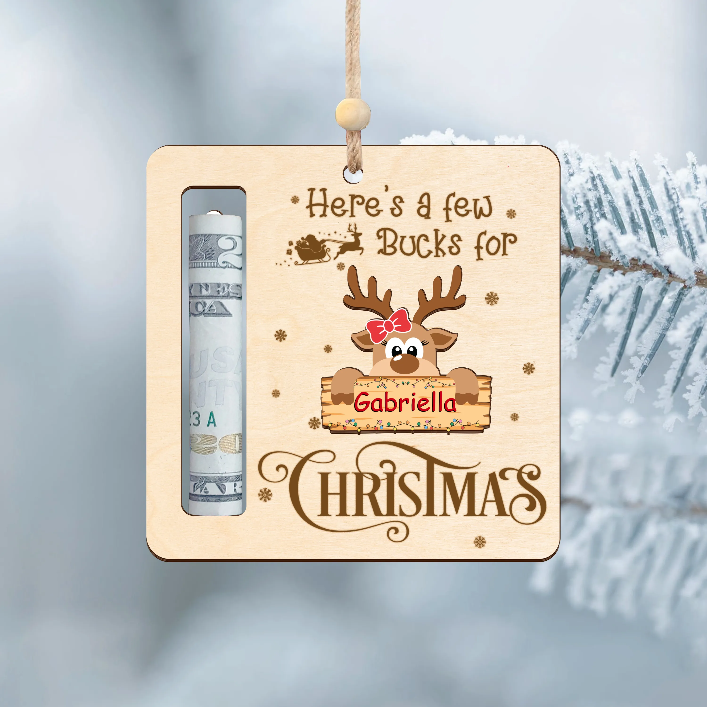 Christmas Reindeer Money Holders Gift, Christmas Money Holders for Cash MH38