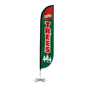 Christmas Trees Feather Flag