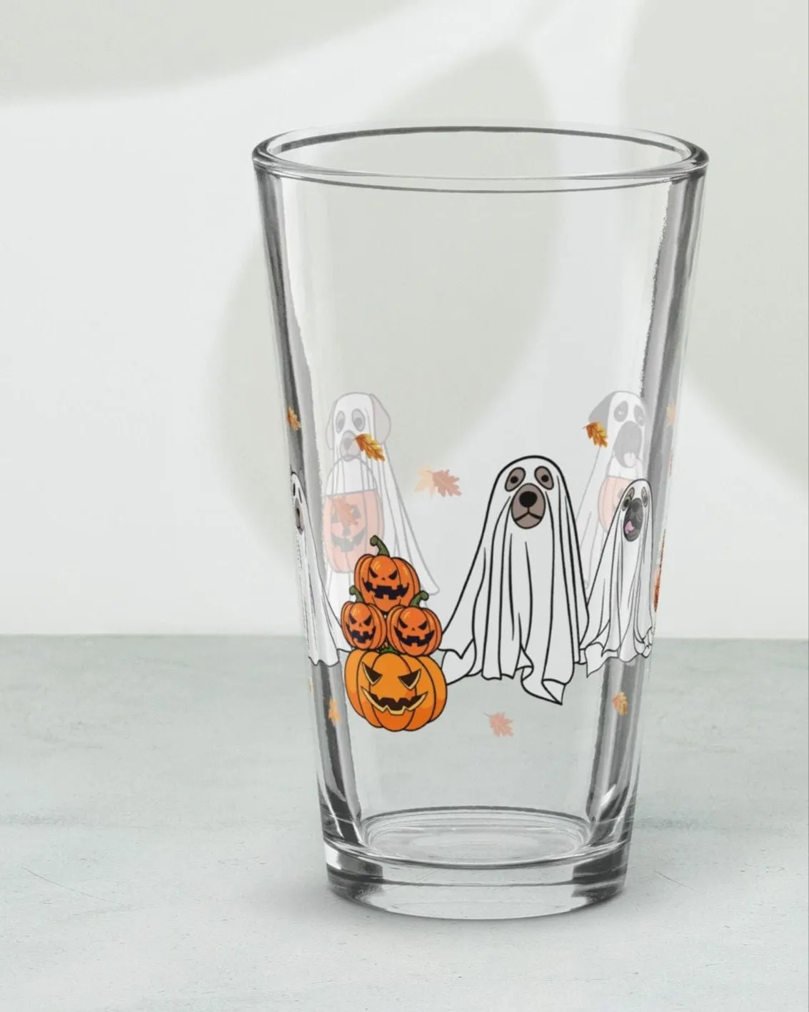 Cocktail Glass: 16oz Halloween Delight for Dog Lovers