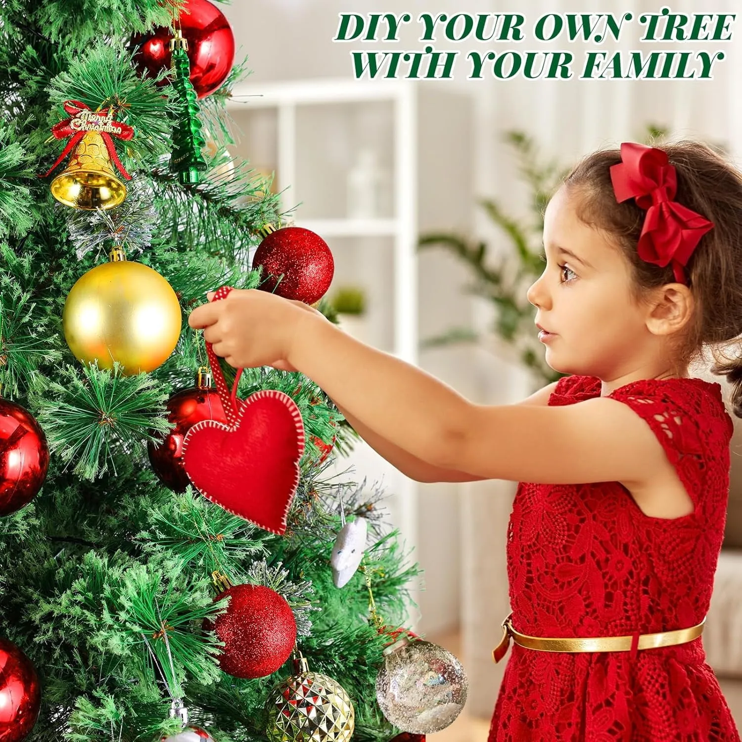 cozy 9FT PVC Pre-lit Artificial Christmas Tree with 1300 Tips, 500 Warm White Lights, Foldable Metal Stand 6' 6'
