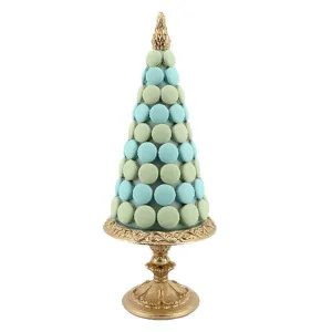 December Diamonds Spring Confections 17" Green/Blue Macaron Tree