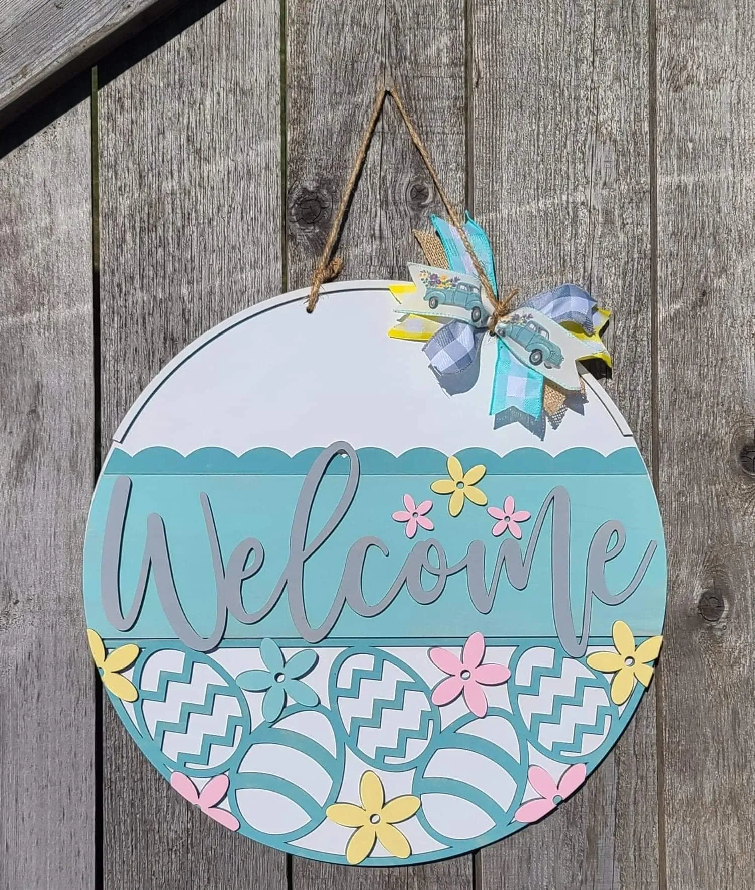 DIY Welcome Easter round 18 inch WITHOUT SUPPLIES