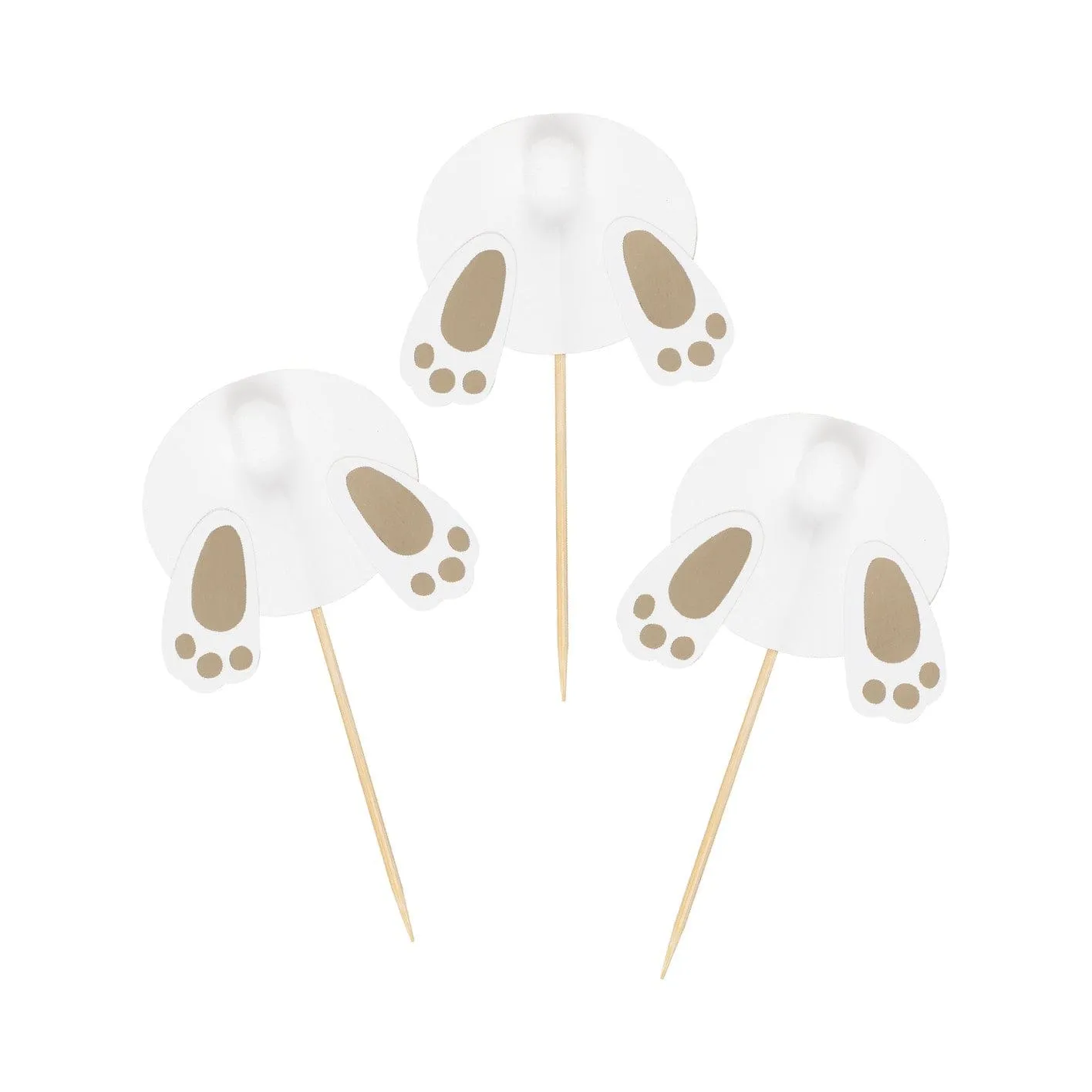 Easter Bunny Bum Cupcake Toppers x 6