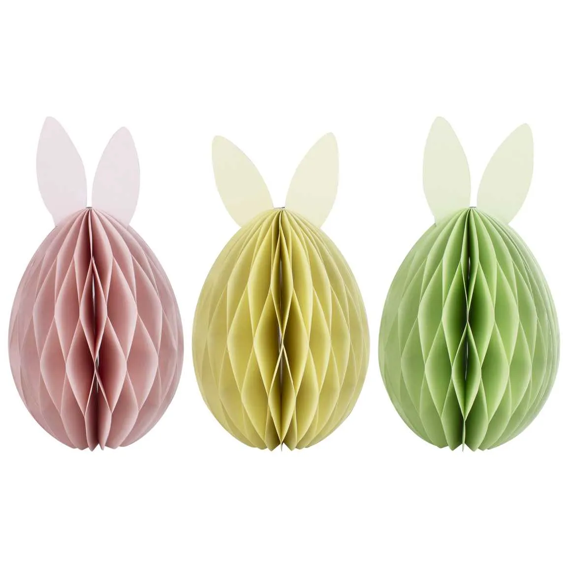Easter Bunny Honeycomb Decorations x 3