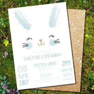 Easter Egg Hunt Invitation Blue | Easter Celebration Decorations