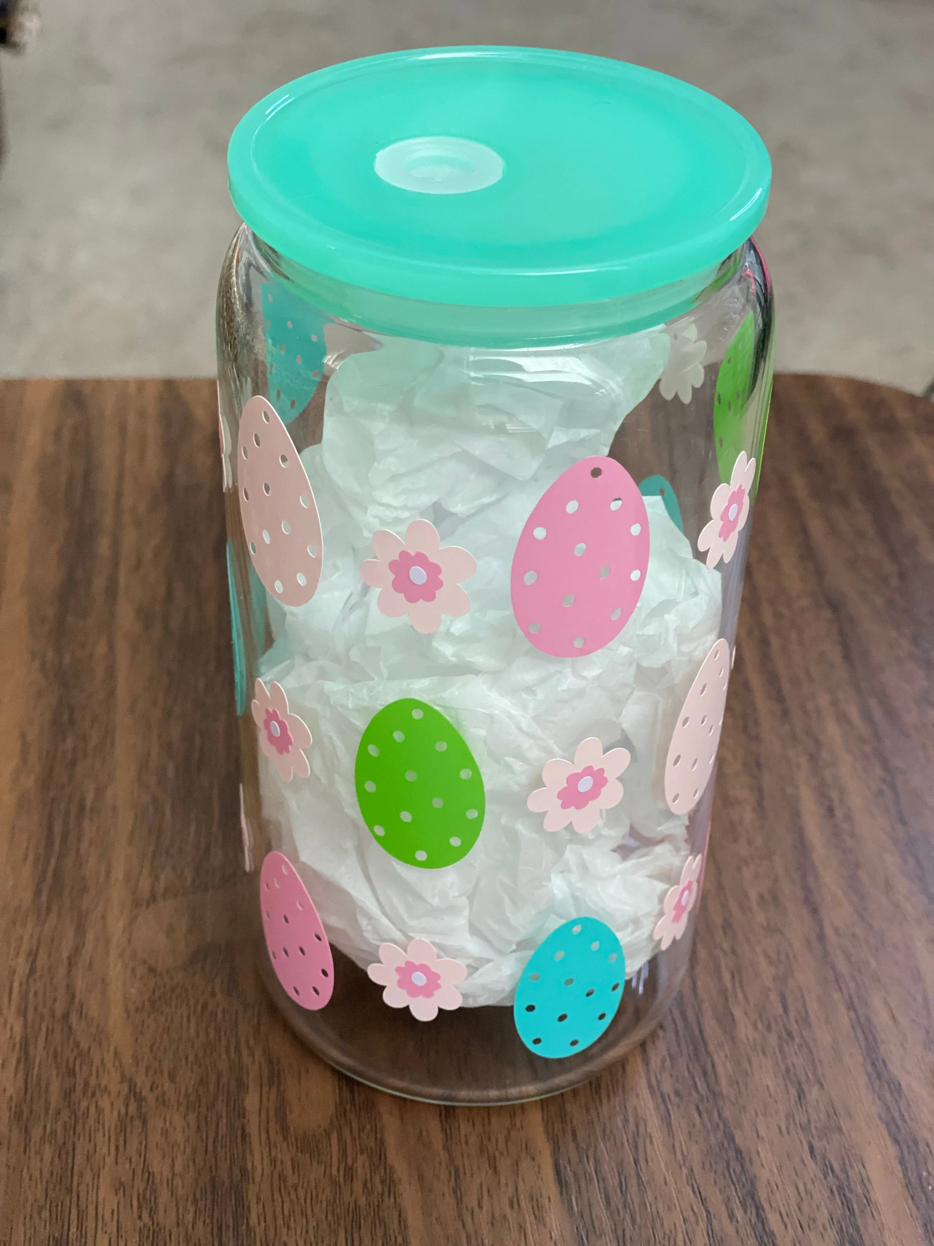 Easter Eggs Glass Cup