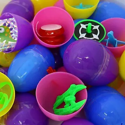 Easter Eggs - Prefilled Pastel Colored Plastic Easter Eggs with Toys Inside - 48 Pack