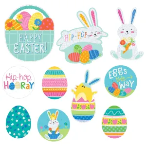 Easter Mini Glitter Cutouts 10 Ct