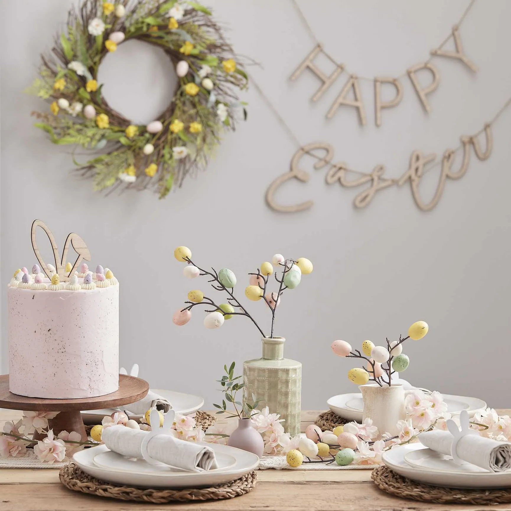 Easter Stems & Egg Decoration - Pack of 5