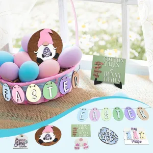 everyday Easter Savings Clearance! PRETXORVE Easter Tiered Tray Decorations Set, Spring Tiered Tray Decorations Set, Wooden Easter Tiered Tray Decor, Sign Tiered Tray, Easter Home Decoration Ornament Easter Tray Decor F Easter