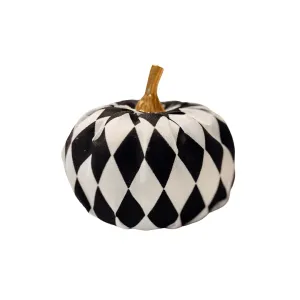 Fabric Harlequin Pumpkins, Black & White