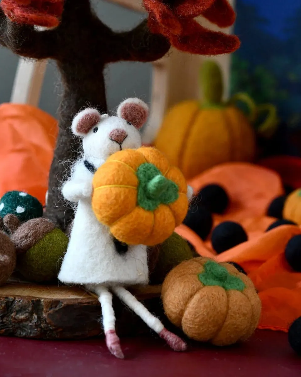 Felt Pumpkins (Set of 5) - Tara treasures