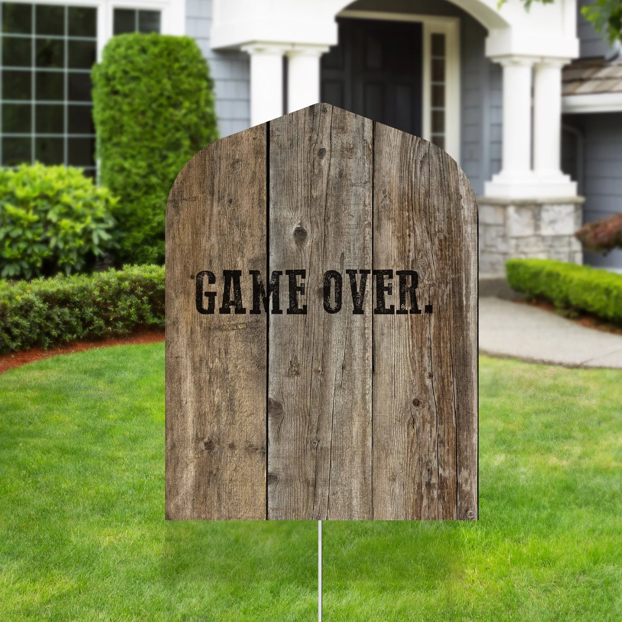 Game Over Halloween Tombstone Yard Decorations