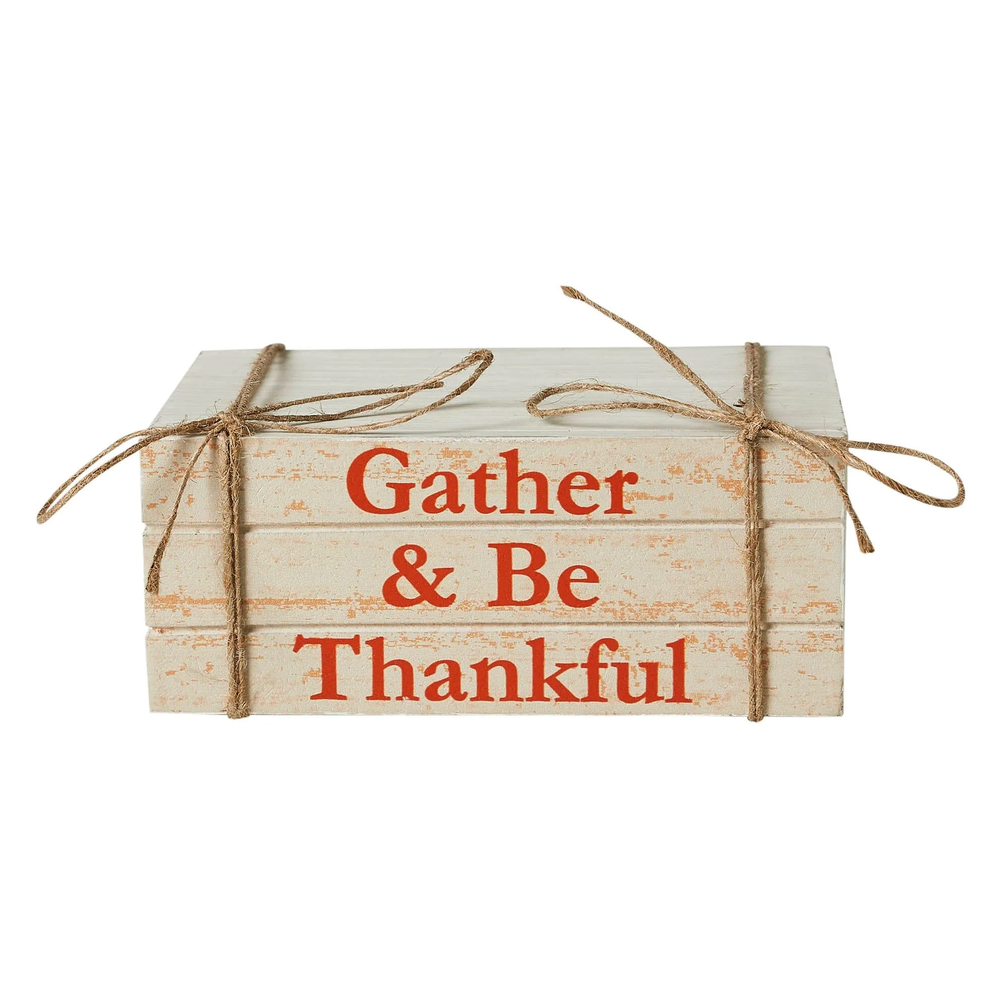 Gather & Be Thankful Faux Book Stack