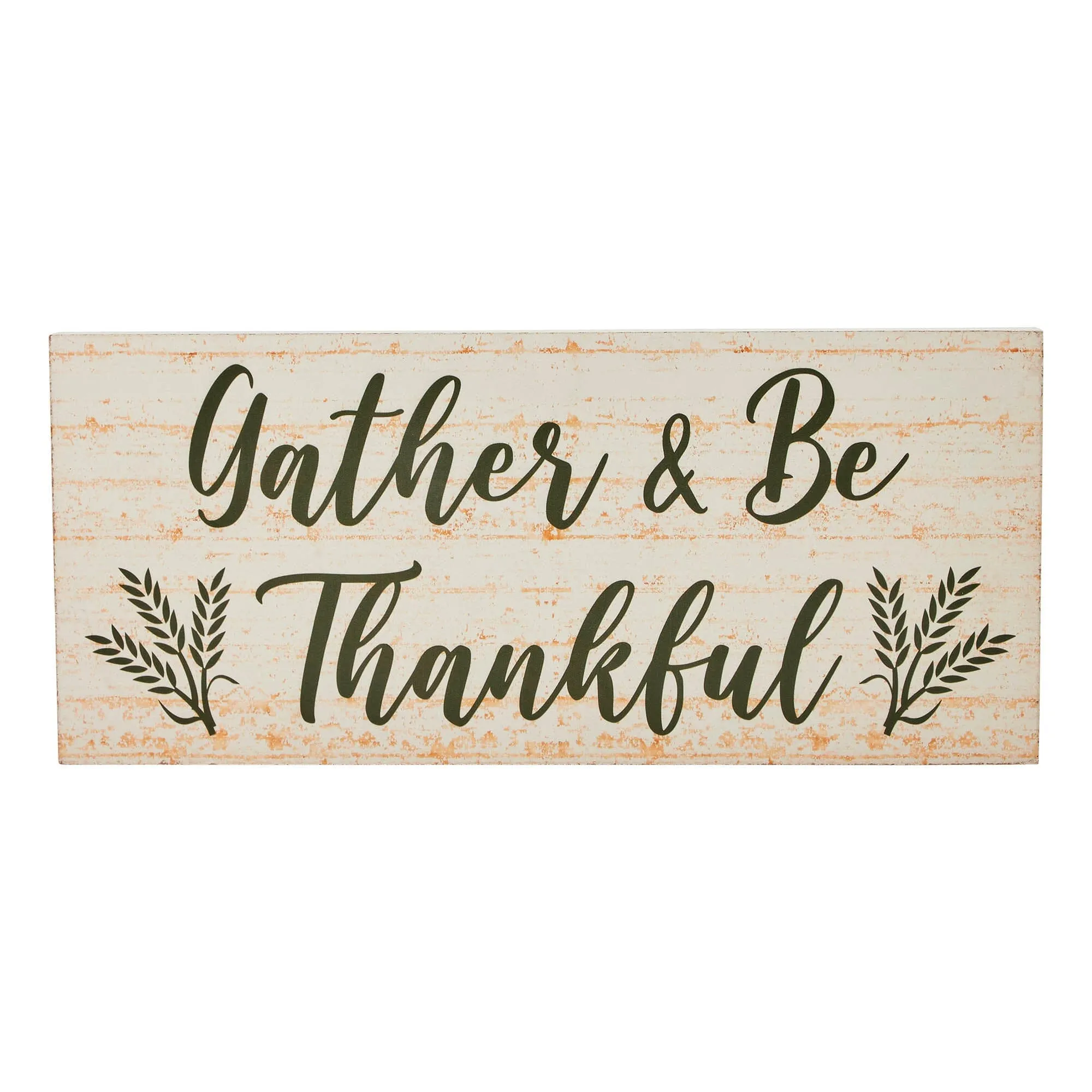 Gather & Be Thankful Wheat Stalks Sign