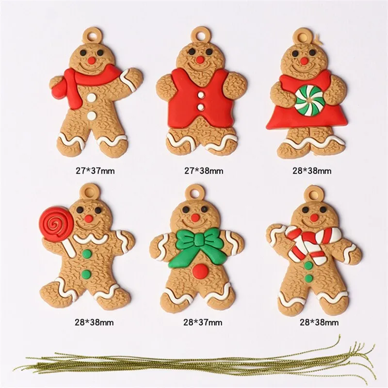 Gingerbread Man Ornaments for Christmas Tree Decorations Tall Gingerman Hanging Charms Christmas Tree Ornament Holiday Decor