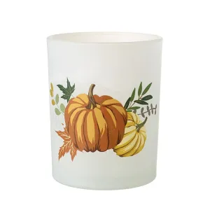 Glass Pumpkin Candle Holder - Large
