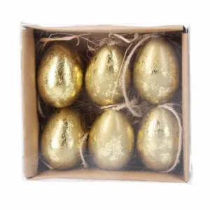 Gold Leaf Style Easter Egg Decorations