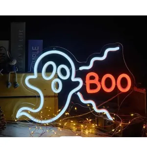 Halloween Acrylic LED Neon Sign - Ghost BOO