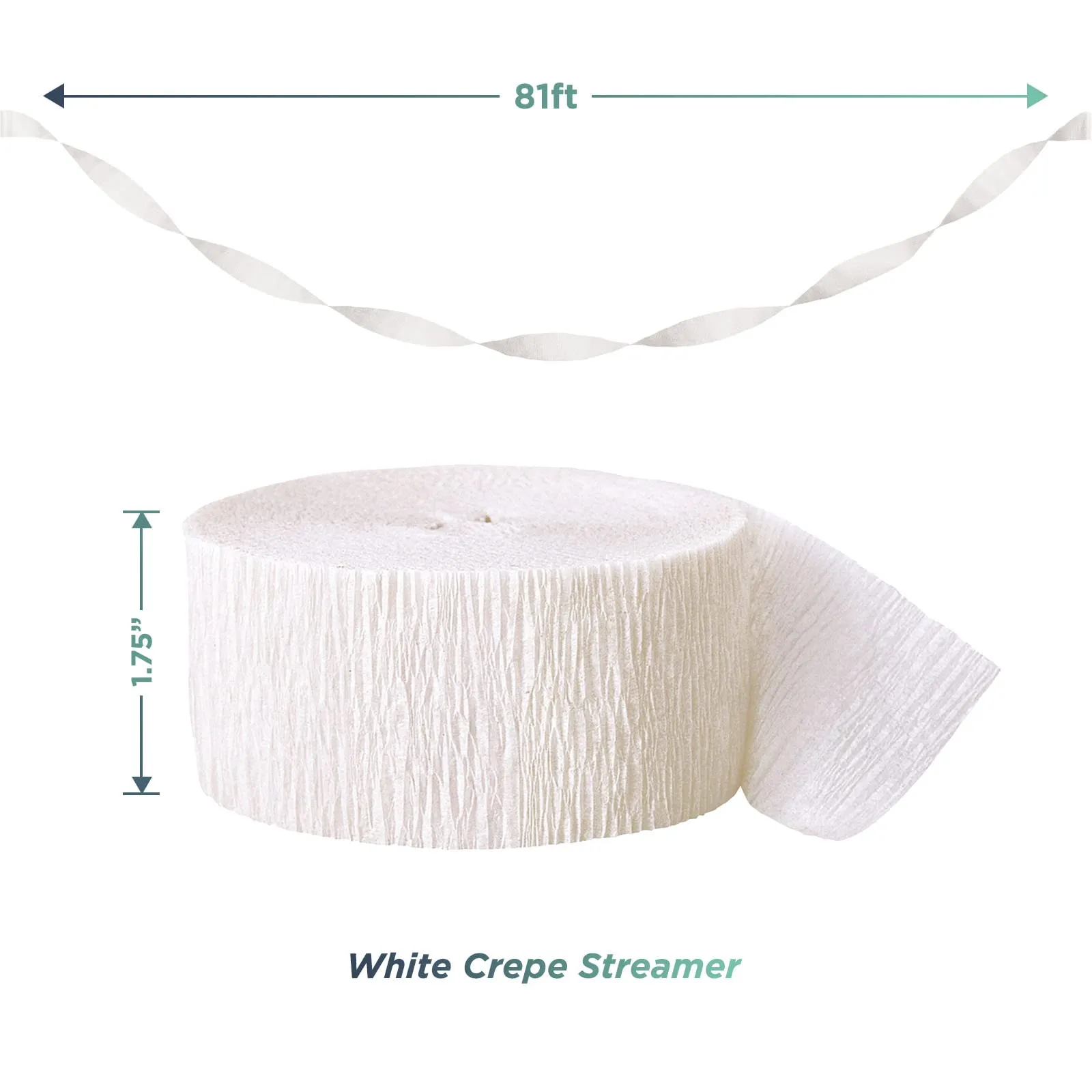 Halloween Party Supplies - Hanging Spiderwebs with Black, Orange, and White Crepe Streamer Decorations