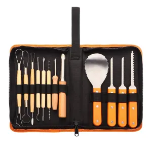 Halloween Pumpkin Carving Tools-12 Piece Set Pumpkin Carving Set Stainless Steel Carving Tools for Easily Carve Halloween-Lanterns Pumpkins.