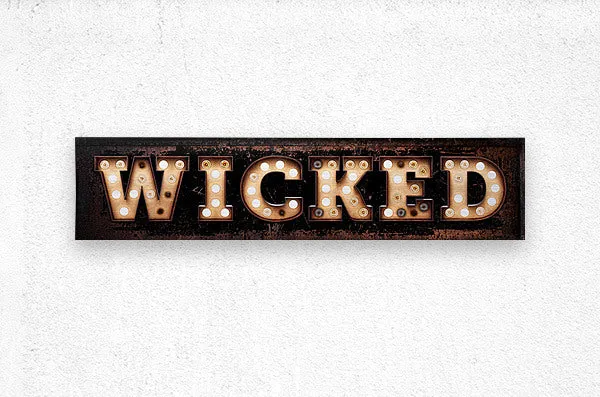 Halloween Wall Decor Wicked Witch Sign Faux Marquee