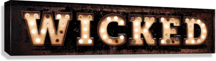 Halloween Wall Decor Wicked Witch Sign Faux Marquee