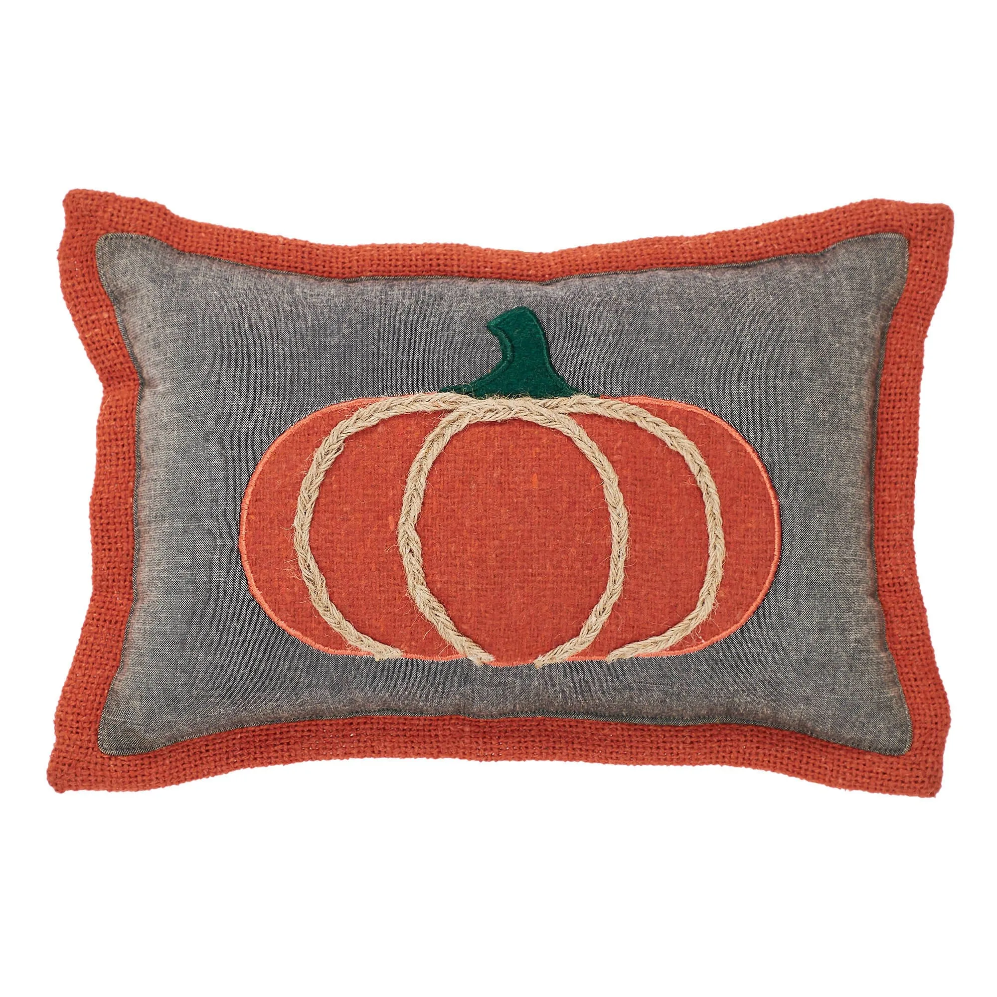Harvest Blessings Applique Pumpkin Pillow 7x11"