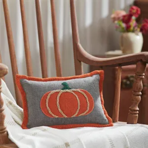 Harvest Blessings Applique Pumpkin Pillow 7x11"