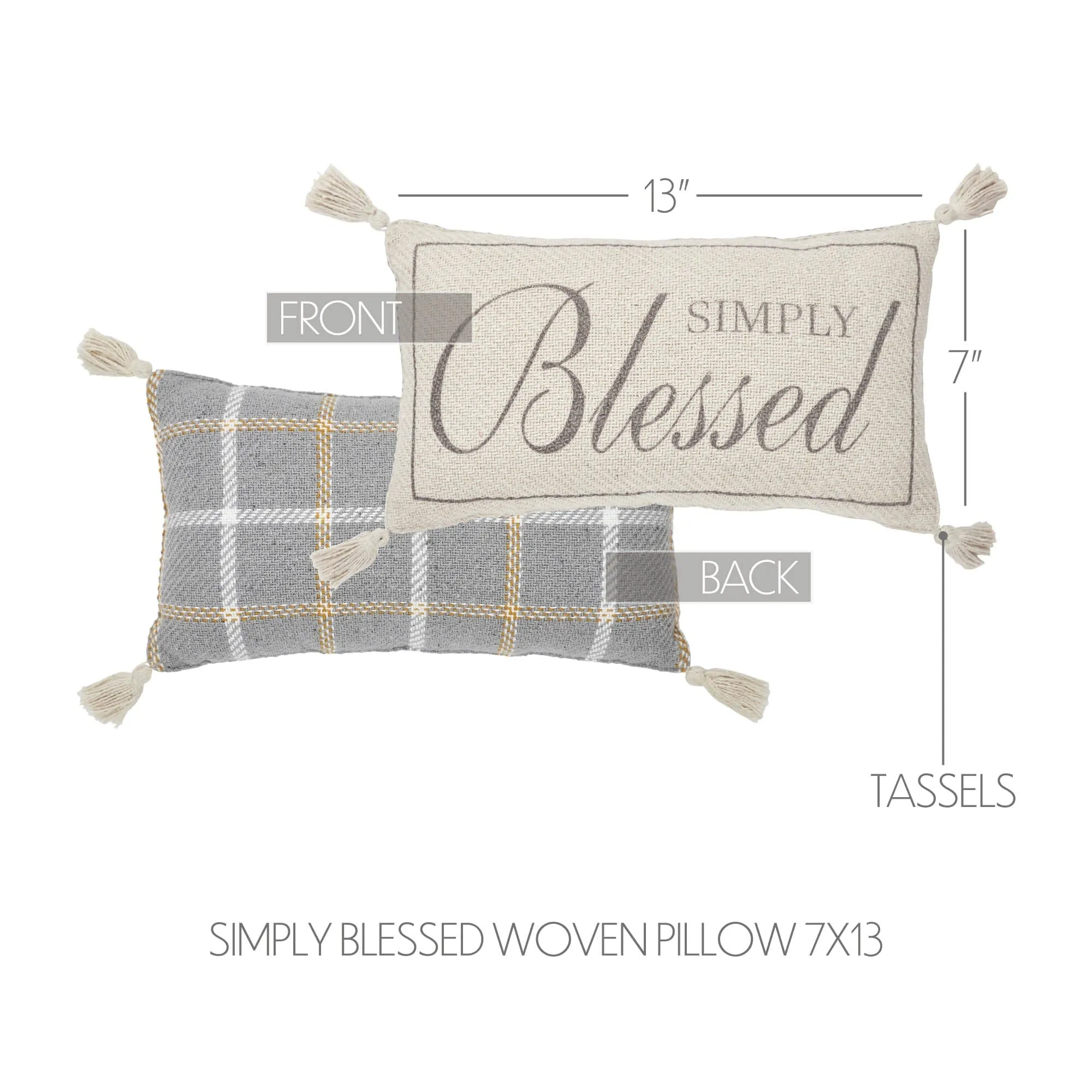 Harvest Blessings Simply Blessed Pillow 7x13"